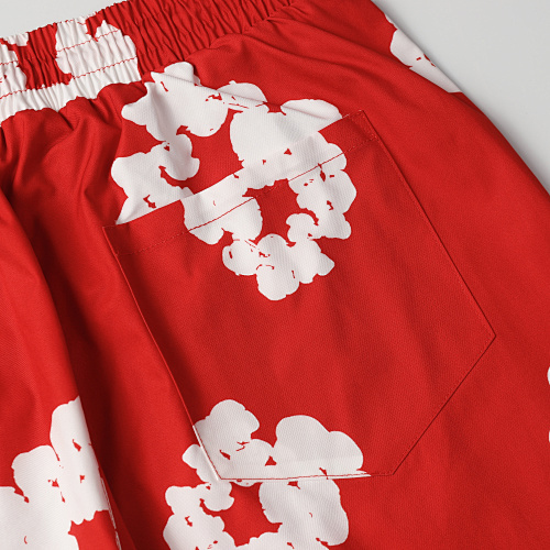 EM Sneakers Denim Tears White Cotton Wreath Short Pant-8203 Red