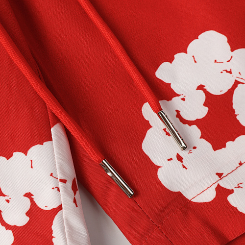 EM Sneakers Denim Tears White Cotton Wreath Short Pant-8203 Red