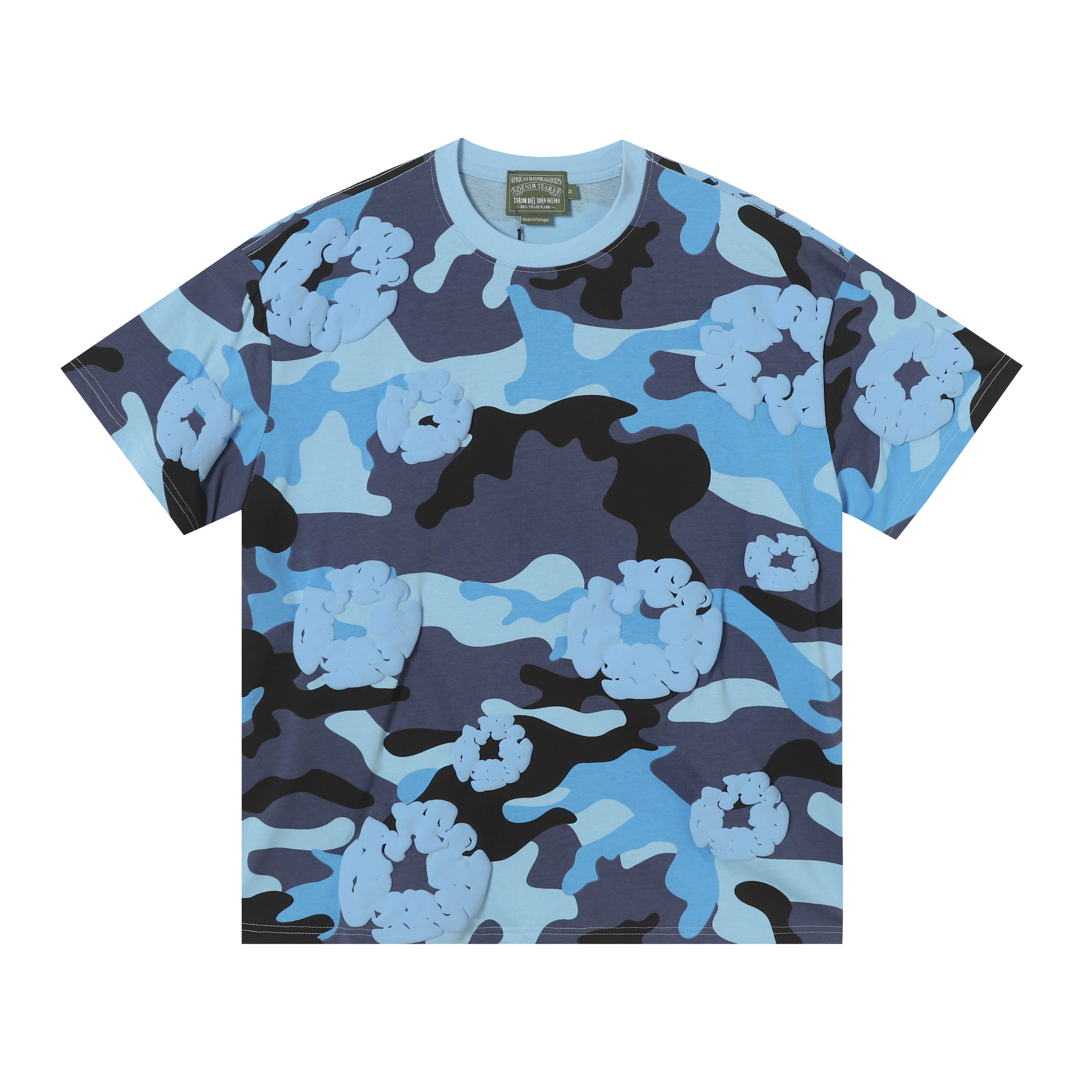 EM Sneakers Denim Tears Cotton Wreath T-Shirt-208 Camo Blue