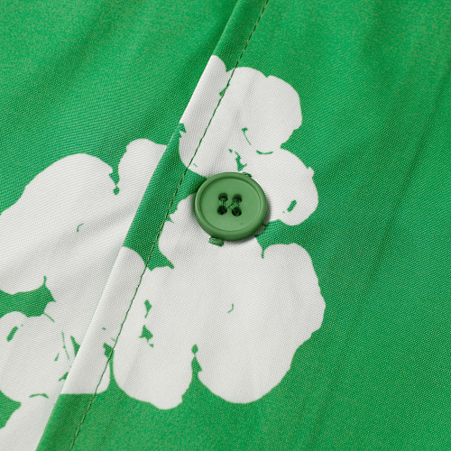 EM Sneakers Denim Tears White Cotton Wreath Short-Sleeve Shirt-386 Green