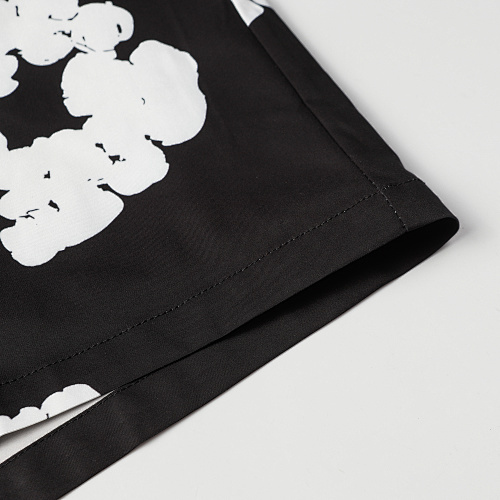 EM Sneakers Denim Tears White Cotton Wreath Short-Sleeve Shirt-386 Black