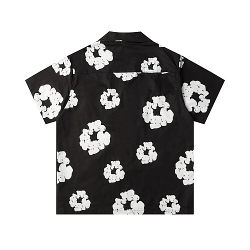 EM Sneakers Denim Tears White Cotton Wreath Short-Sleeve Shirt-386 Black