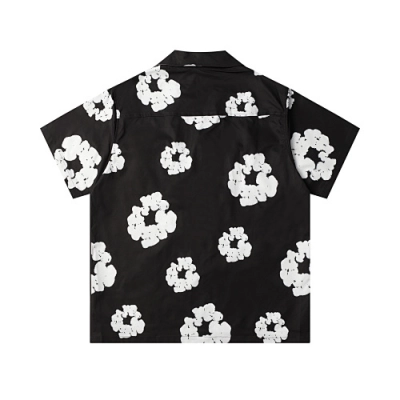 EM Sneakers Denim Tears White Cotton Wreath Short-Sleeve Shirt-386 Black 02