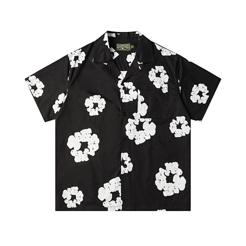 EM Sneakers Denim Tears White Cotton Wreath Short-Sleeve Shirt-386 Black