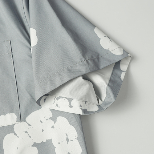 EM Sneakers Denim Tears White Cotton Wreath Short-Sleeve Shirt-386 Gary