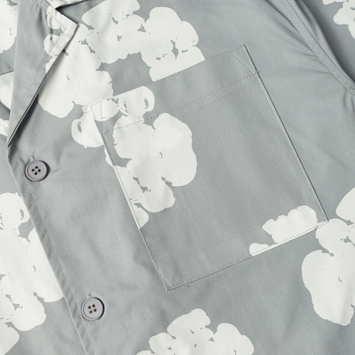 EM Sneakers Denim Tears White Cotton Wreath Short-Sleeve Shirt-386 Gary