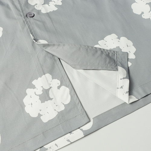 EM Sneakers Denim Tears White Cotton Wreath Short-Sleeve Shirt & Shorts Sets #386-8203 Gary