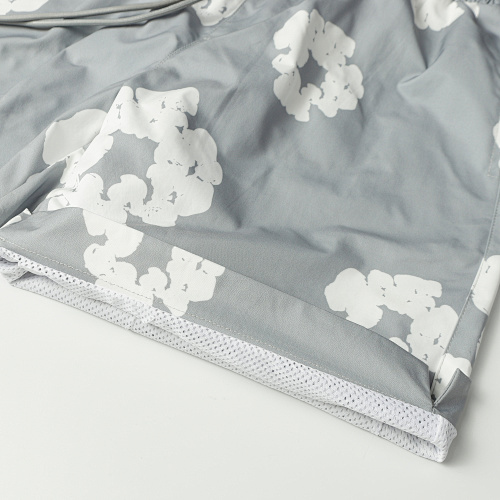 EM Sneakers Denim Tears White Cotton Wreath Short-Sleeve Shirt & Shorts Sets #386-8203 Gary