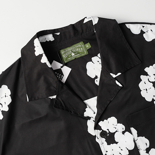 EM Sneakers Denim Tears White Cotton Wreath Short-Sleeve Shirt & Shorts Sets #386-8203 Black