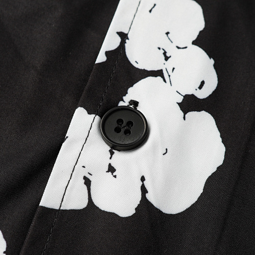 EM Sneakers Denim Tears White Cotton Wreath Short-Sleeve Shirt & Shorts Sets #386-8203 Black