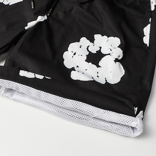 EM Sneakers Denim Tears White Cotton Wreath Short-Sleeve Shirt & Shorts Sets #386-8203 Black