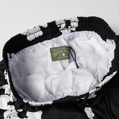 EM Sneakers Denim Tears White Cotton Wreath Short-Sleeve Shirt & Shorts Sets #386-8203 Black