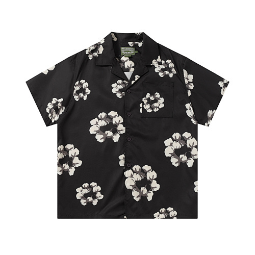 EM Sneakers Denim Tears White Cotton Wreath Short-Sleeve Shirt & Shorts Sets Black