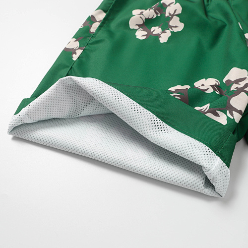 EM Sneakers Denim Tears White Cotton Wreath Short-Sleeve Shirt & Shorts Sets Green