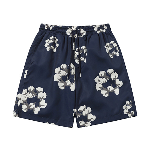 EM Sneakers Denim Tears White Cotton Wreath Short-Sleeve Shirt & Shorts Sets Navy