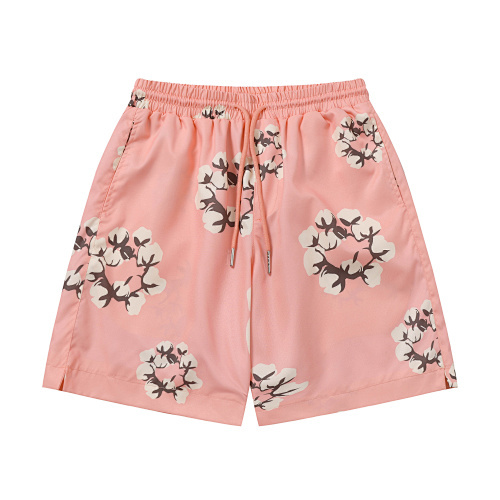 EM Sneakers Denim Tears White Cotton Wreath Short-Sleeve Shirt & Shorts Sets Pink