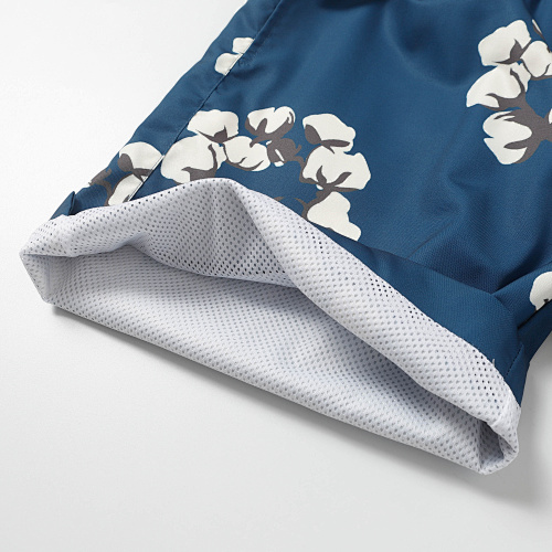 EM Sneakers Denim Tears White Cotton Wreath Short-Sleeve Shirt & Shorts Sets Blue