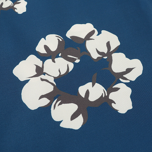 EM Sneakers Denim Tears White Cotton Wreath Short-Sleeve Shirt Blue