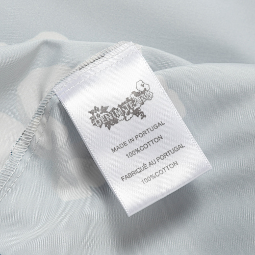 EM Sneakers Denim Tears White Cotton Wreath Short-Sleeve Shirt Blue