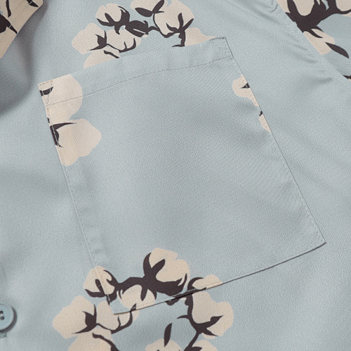 EM Sneakers Denim Tears Cotton Wreath Short-Sleeve Shirt Gray