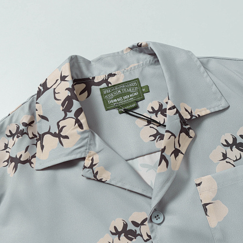 EM Sneakers Denim Tears Cotton Wreath Short-Sleeve Shirt Gray