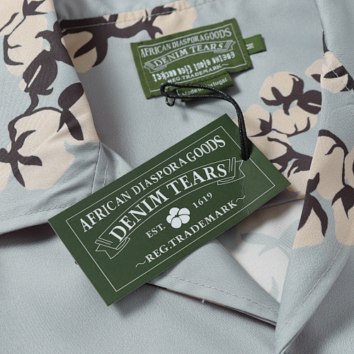 EM Sneakers Denim Tears Cotton Wreath Short-Sleeve Shirt Gray