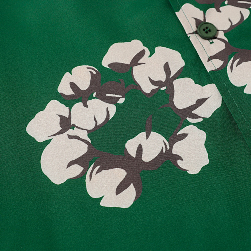 EM Sneakers Denim Tears White Cotton Wreath Short-Sleeve Shirt Green