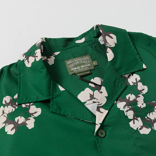 EM Sneakers Denim Tears White Cotton Wreath Short-Sleeve Shirt Green
