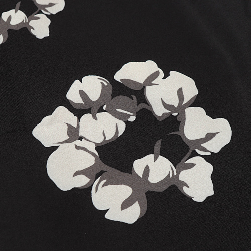 EM Sneakers Denim Tears White Cotton Wreath Short-Sleeve Shirt Black