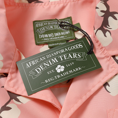 EM Sneakers Denim Tears White Cotton Wreath Short-Sleeve Shirt Pink