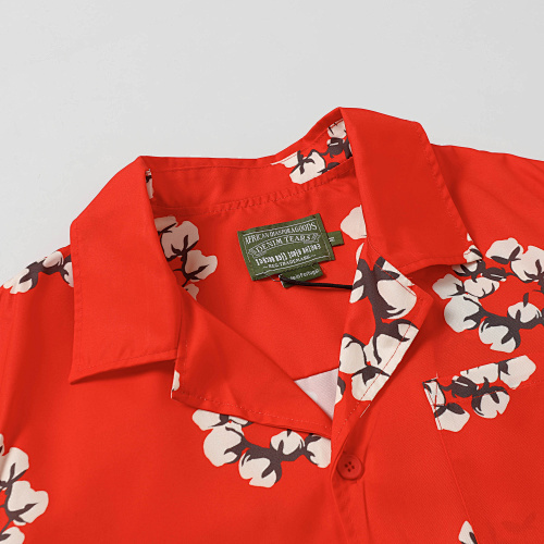 EM Sneakers Denim Tears White Cotton Wreath Short-Sleeve Shirt Red