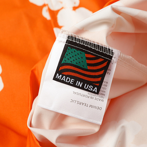 EM Sneakers Denim Tears White Cotton Wreath Short-Sleeve Shirt-386 Orange