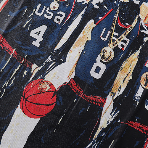 EM Sneakers Godspeed Basketball Dream Team Trident Graphic T-Shirt#7003 Black /Apricot