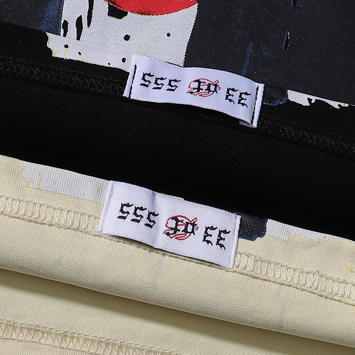 EM Sneakers Godspeed Basketball Dream Team Trident Graphic T-Shirt#7003 Black /Apricot