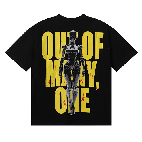 EM Sneakers Godspeed Flames of War Car Graphic T-Shirt #7007 Black /Apricot