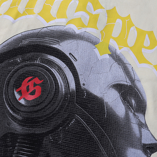 EM Sneakers Godspeed Flames of War Car Graphic T-Shirt #7007 Black /Apricot