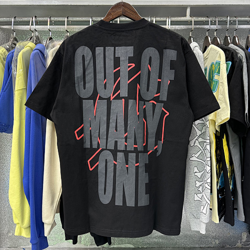 EM Sneakers Godspeed Flames of WarGraphic T-Shirt #7010 Black /White