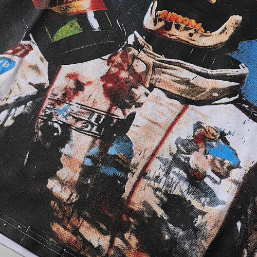 EM Sneakers Godspeed Graffiti Wall Skull Artist Print T-Shirt #7015 Black /White