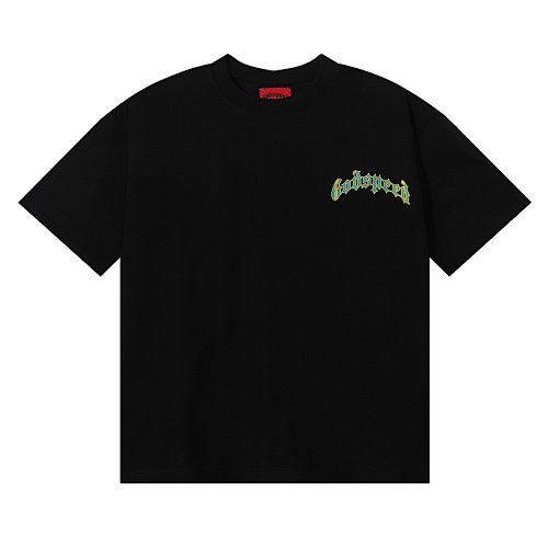 EM Sneakers Godspeed Masked Figure Print T-Shirt #7010 Black /White /Apricot