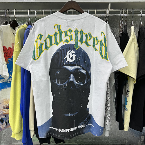 EM Sneakers Godspeed Masked Figure Print T-Shirt #7010 Black /White /Apricot