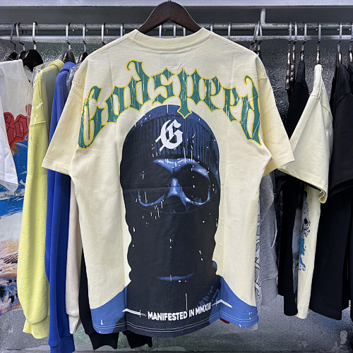 EM Sneakers Godspeed Masked Figure Print T-Shirt #7010 Black /White /Apricot