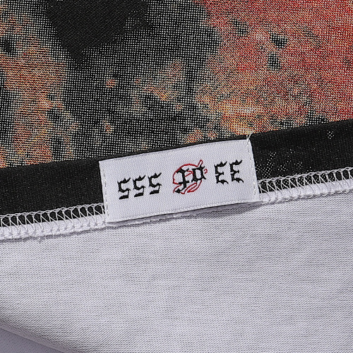 EM Sneakers Godspeed Los Angeles Hollywood Hills Wildfire Print T-Shirt #7006 Black /White