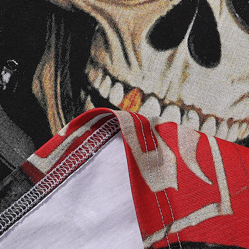 EM Sneakers Godspeed Skull Astronaut Print T-Shirt #7009 Black /White