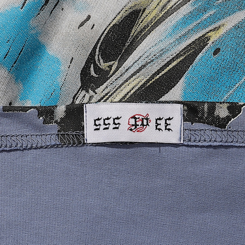 EM Sneakers Godspeed Statue of Liberty Print T-Shirt #7002 Black /Apricot /Blue