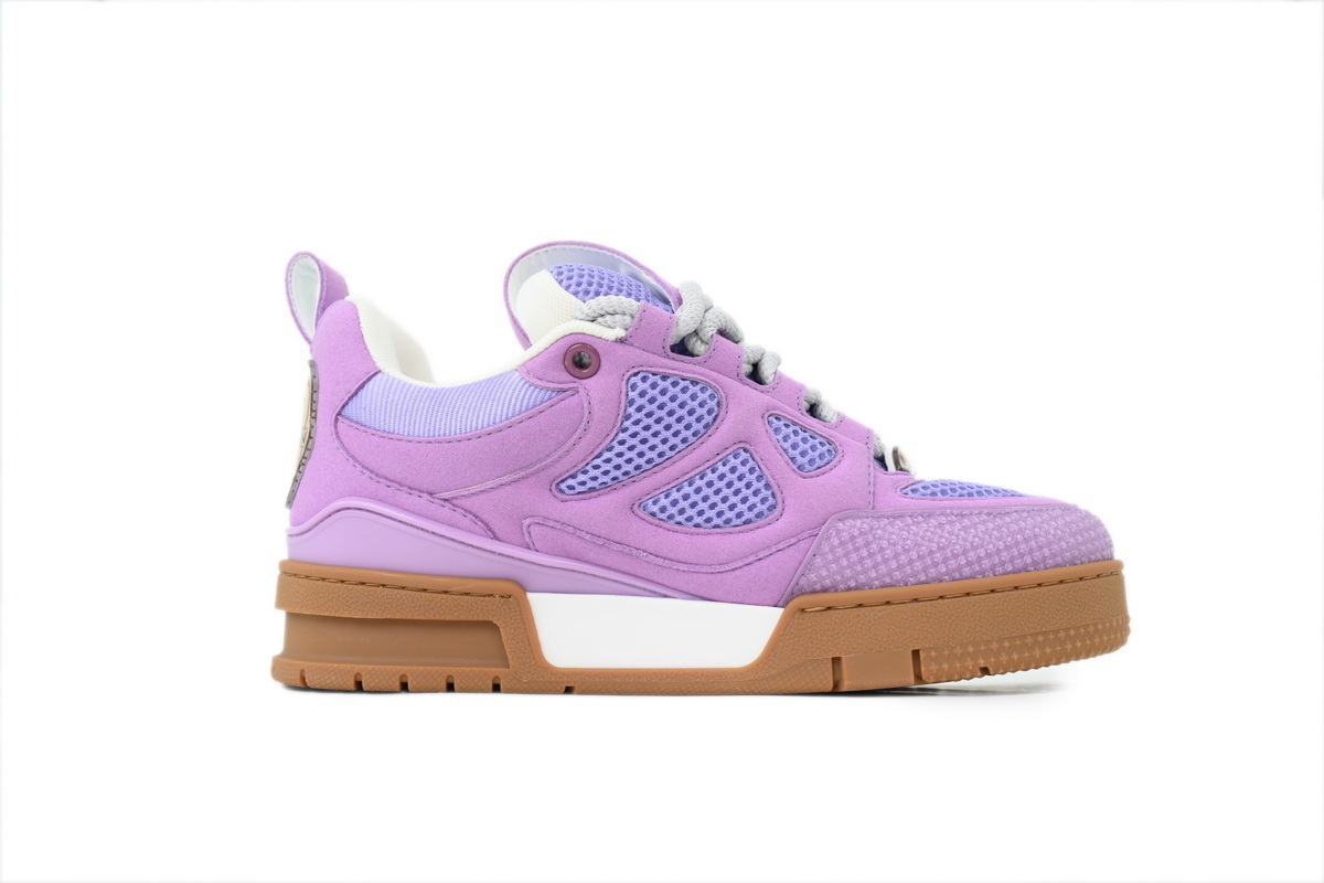 EM Sneakers Louis Vuitton LV Skate Purple and White