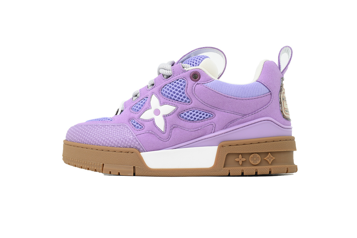 EM Sneakers Louis Vuitton LV Skate Purple and White