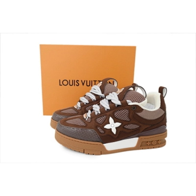 EM Sneakers Louis Vuitton LV Skate White Coffee 02