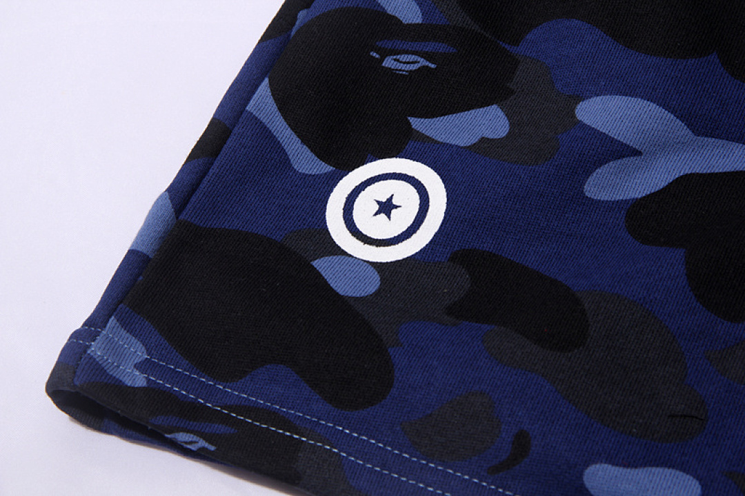 EM Sneakers BAPE Camouflage Shark Mouth Shorts Blue