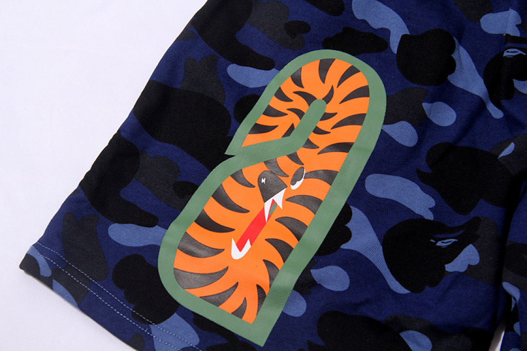 EM Sneakers BAPE Camouflage Shark Mouth Shorts Blue
