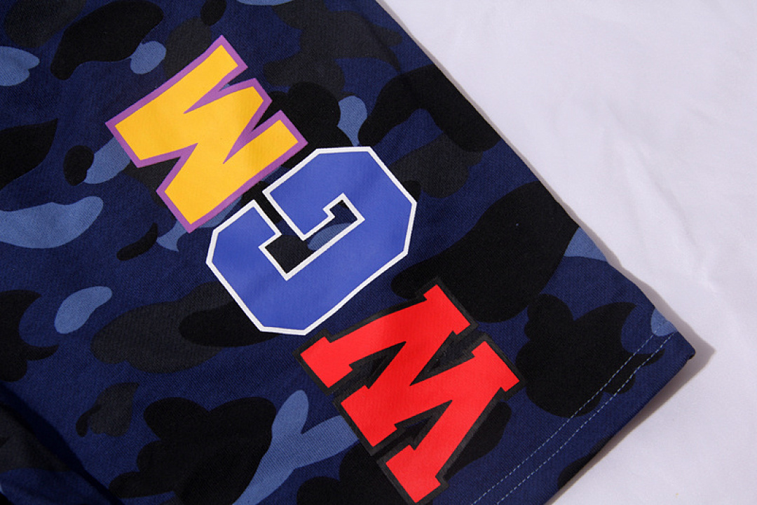 EM Sneakers BAPE Camouflage Shark Mouth Shorts Blue